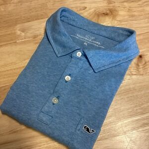 Mens‎ Vineyard Vines Short Sleeve Pocket Golf Polo- Blue- XL